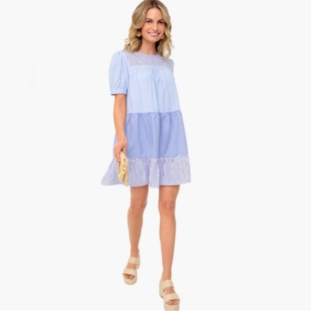 Tuckernuck Pomander Place Quinn Dress Serenity Blue Size Medium